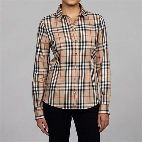 burberry shirts for women sale|Burberry plaid women's shirt.